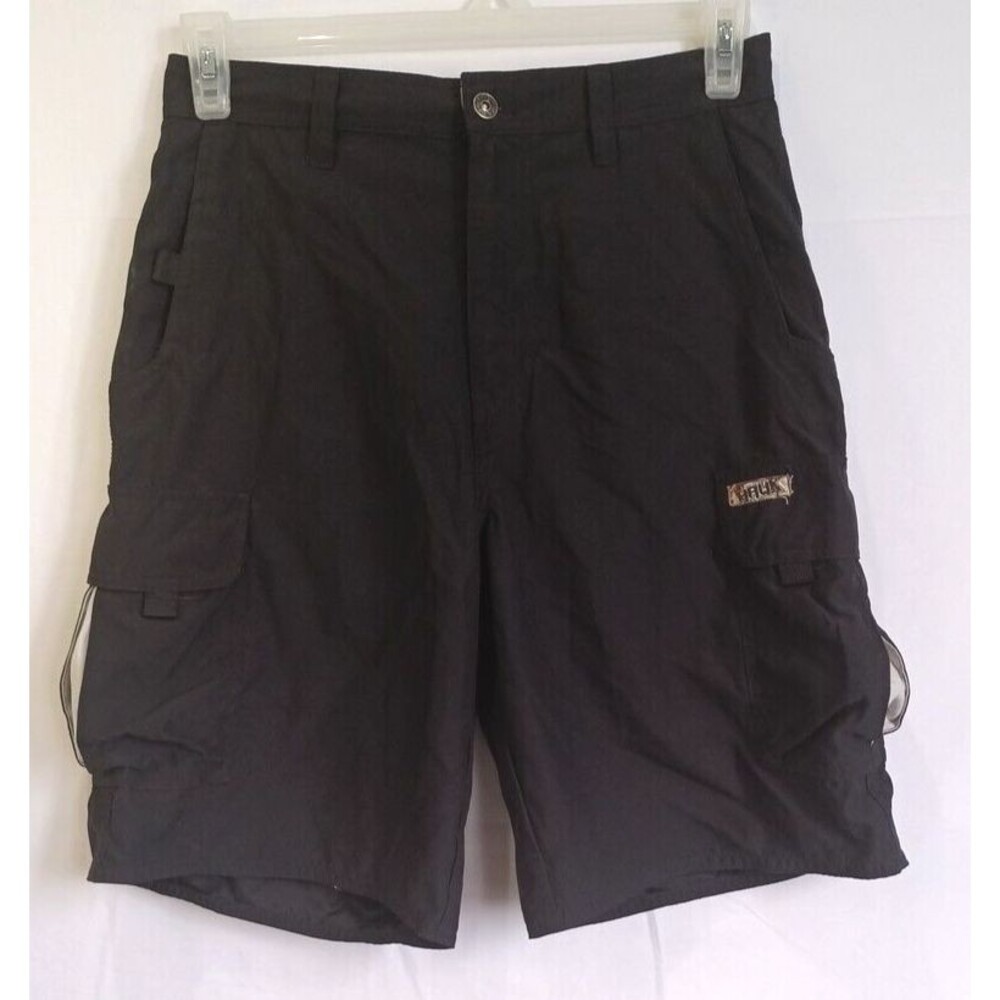 Tony Hawk Mens Black Cargo Shorts Size 29 Hidden Pocket Skateboarding Skate